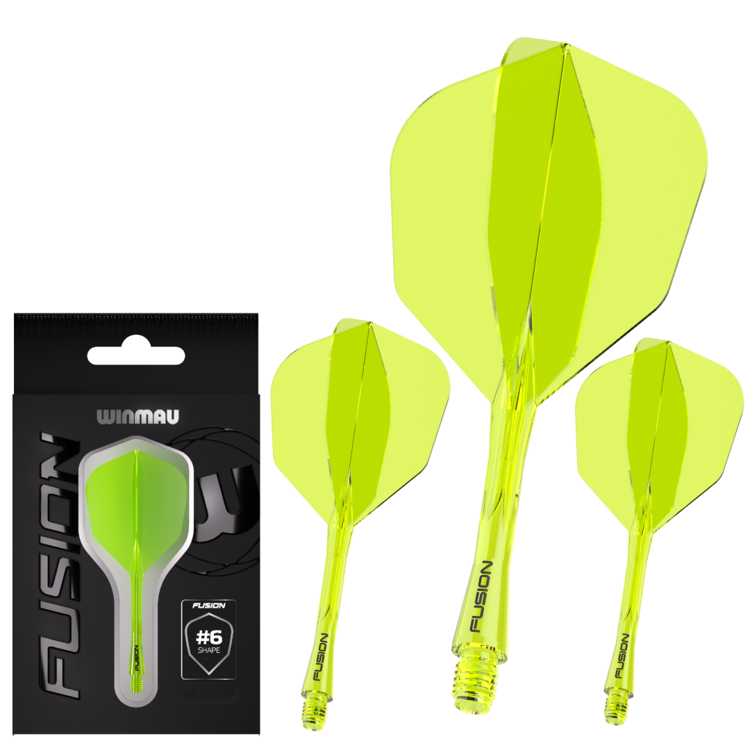 Winmau Fusion Integrated Flight & Shaft Fluoro Yellow