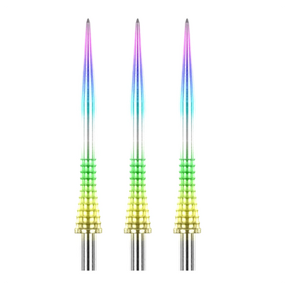 Red Dragon Raptor GT Rainbow Effect Gripped Specialist Dart Points - 35mm