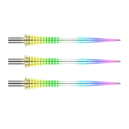Red Dragon Raptor GT Rainbow Effect Gripped Specialist Dart Points - 35mm
