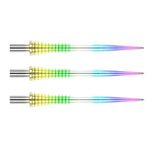 Red Dragon Raptor GT Rainbow Effect Gripped Specialist Dart Points - 35mm