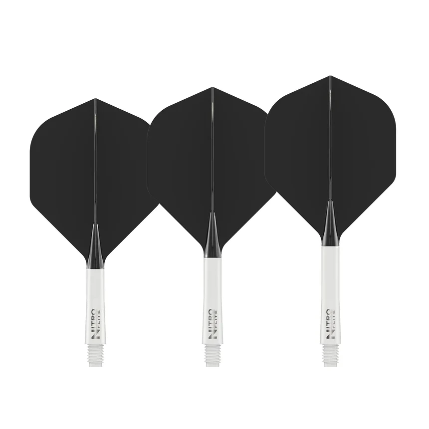 Nitro Flite - Integrated Flight & Shaft White & Black