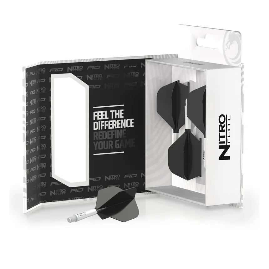 Nitro Flite - Integrated Flight & Shaft White & Black