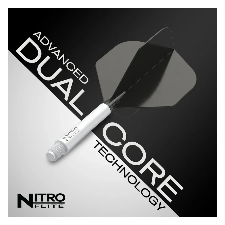 Nitro Flite - Integrated Flight & Shaft White & Black