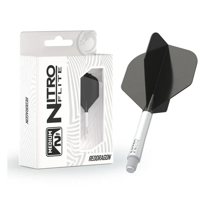 Nitro Flite - Integrated Flight & Shaft White & Black Med #2