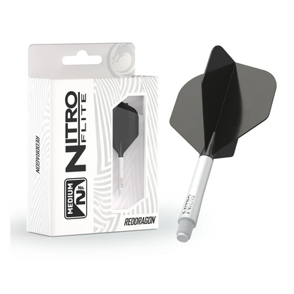Nitro Flite - Integrated Flight & Shaft White & Black Med #2