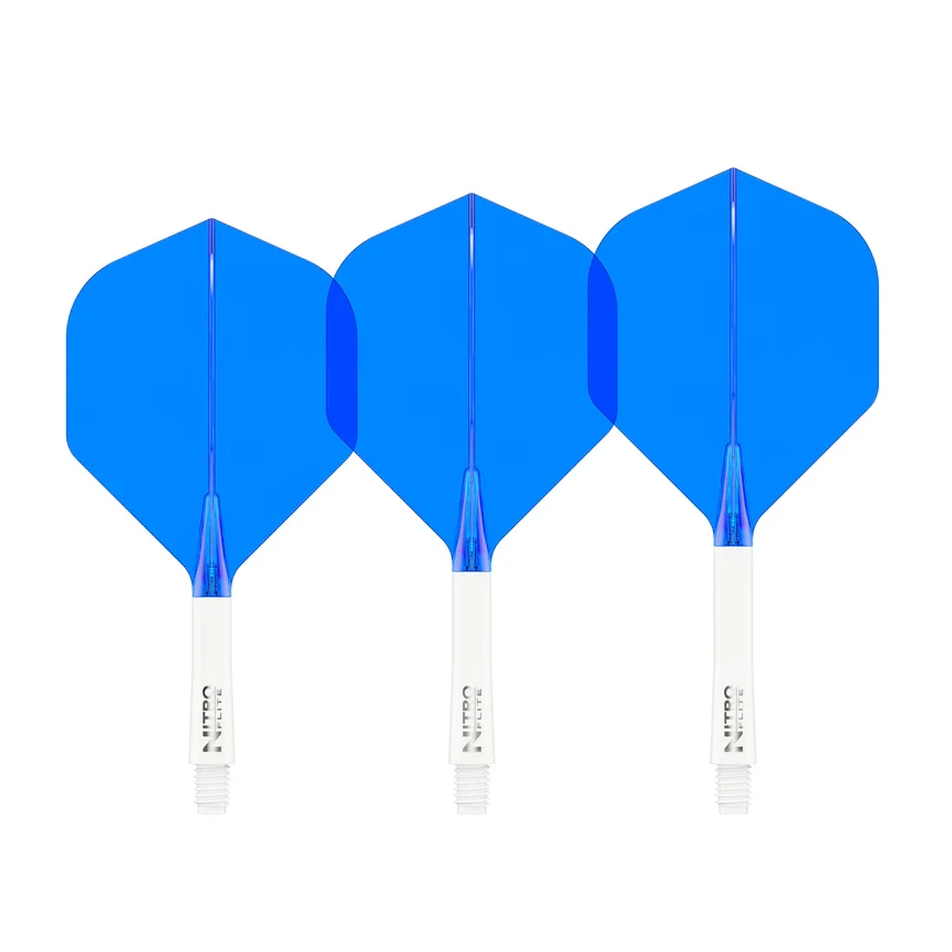 Nitro Flite - Integrated Flight & Shaft White & Blue Inter #2