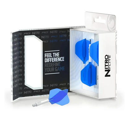 Nitro Flite - Integrated Flight & Shaft White & Blue 