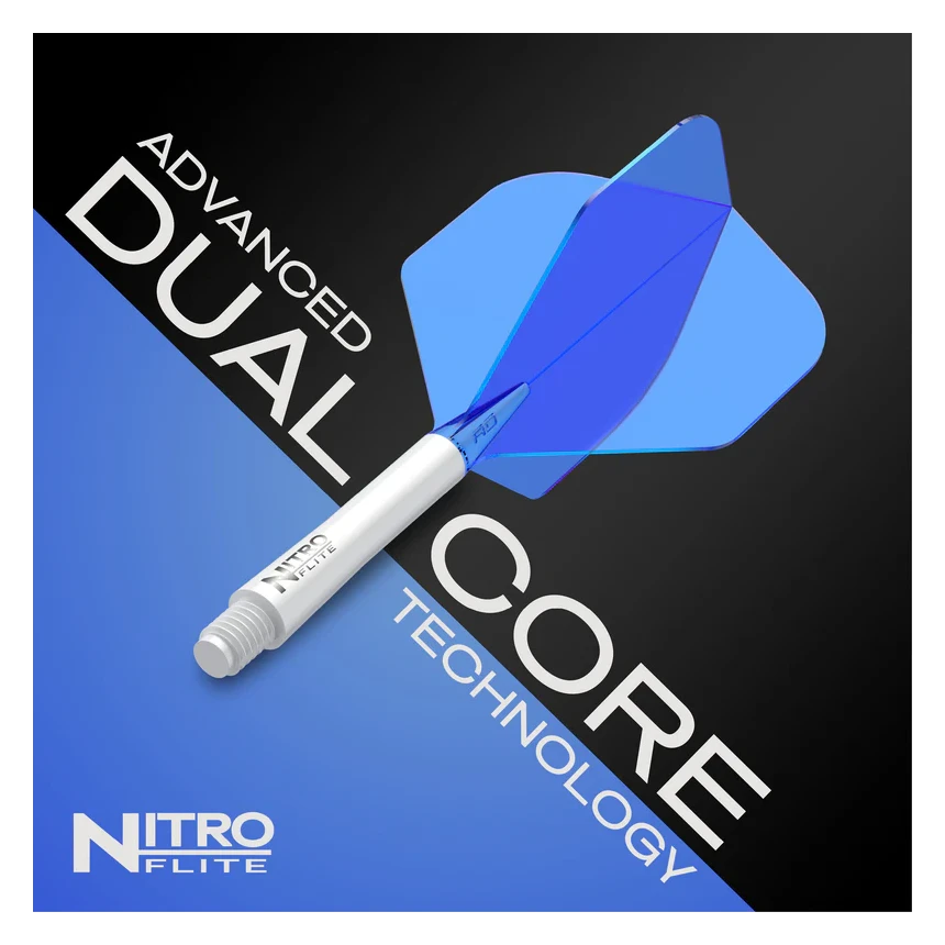 Nitro Flite - Integrated Flight & Shaft White & Blue Technology
