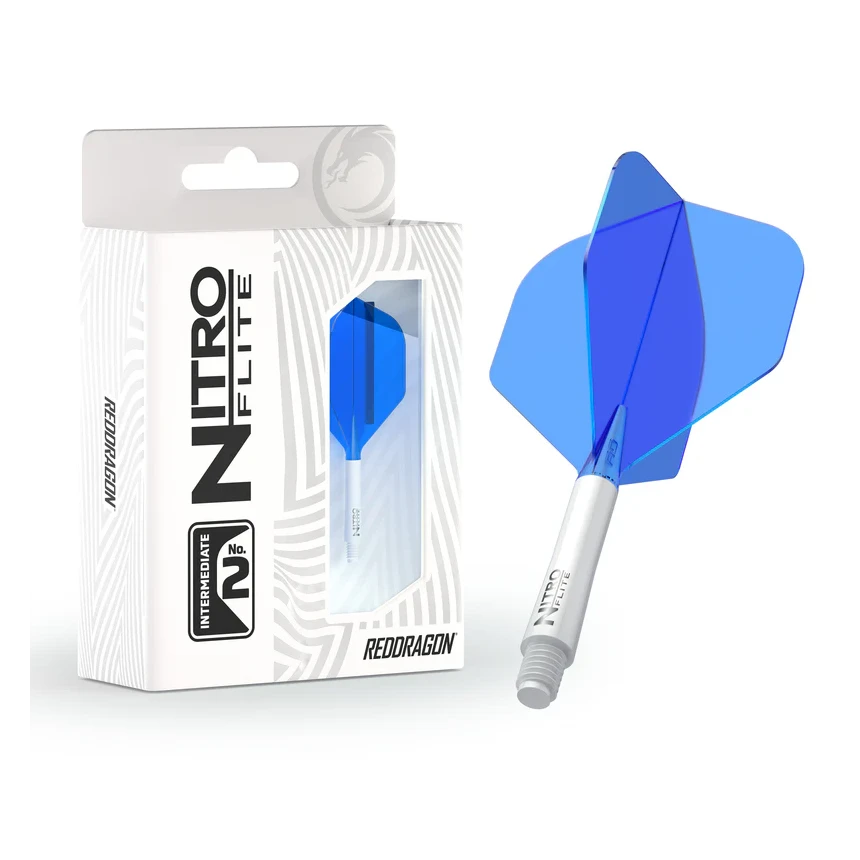 Nitro Flite - Integrated Flight & Shaft White & Blue Inter #2