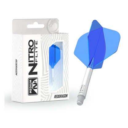 Red Dragon Nitro Flite - Integrated Flight & Shaft White Blue Inter #2
