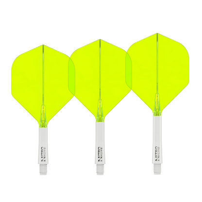 Red Dragon Nitro Flite - Integrated Flight & Shaft White & Yellow