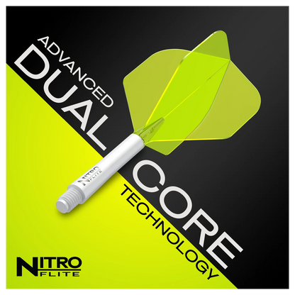 Red Dragon Nitro Flite - Integrated Flight & Shaft White & Yellow