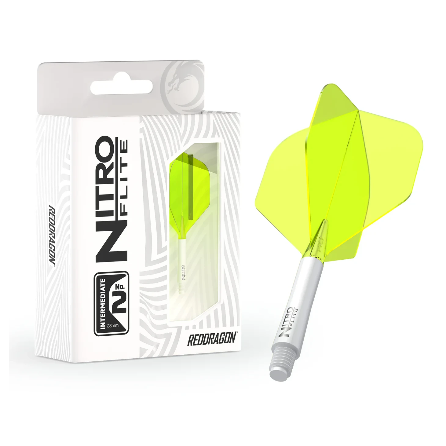 Red Dragon Nitro Flite - Integrated Flight & Shaft White & Yellow Inter #2