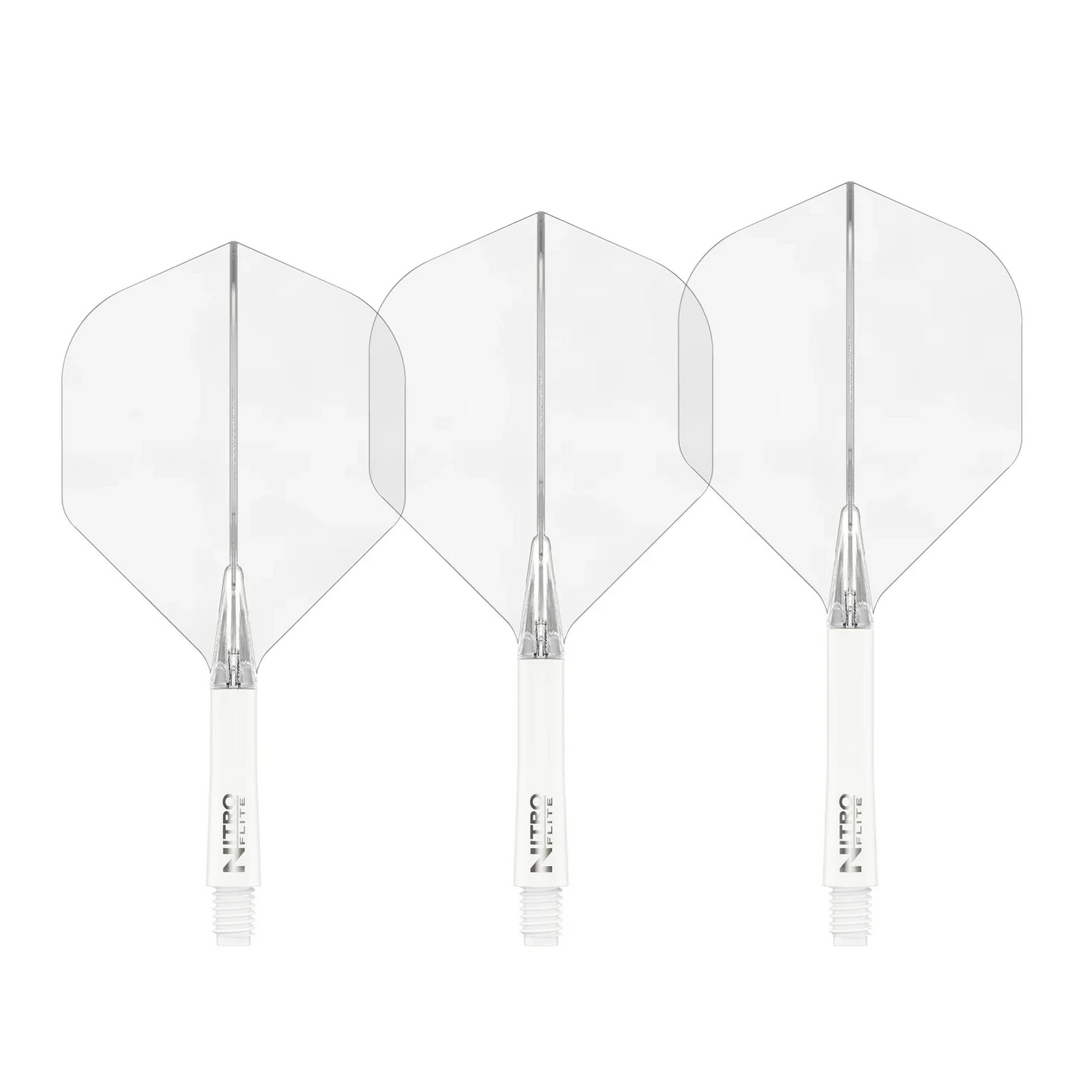 Red Dragon Nitro Flite - Integrated Flight & Shaft White & Clear