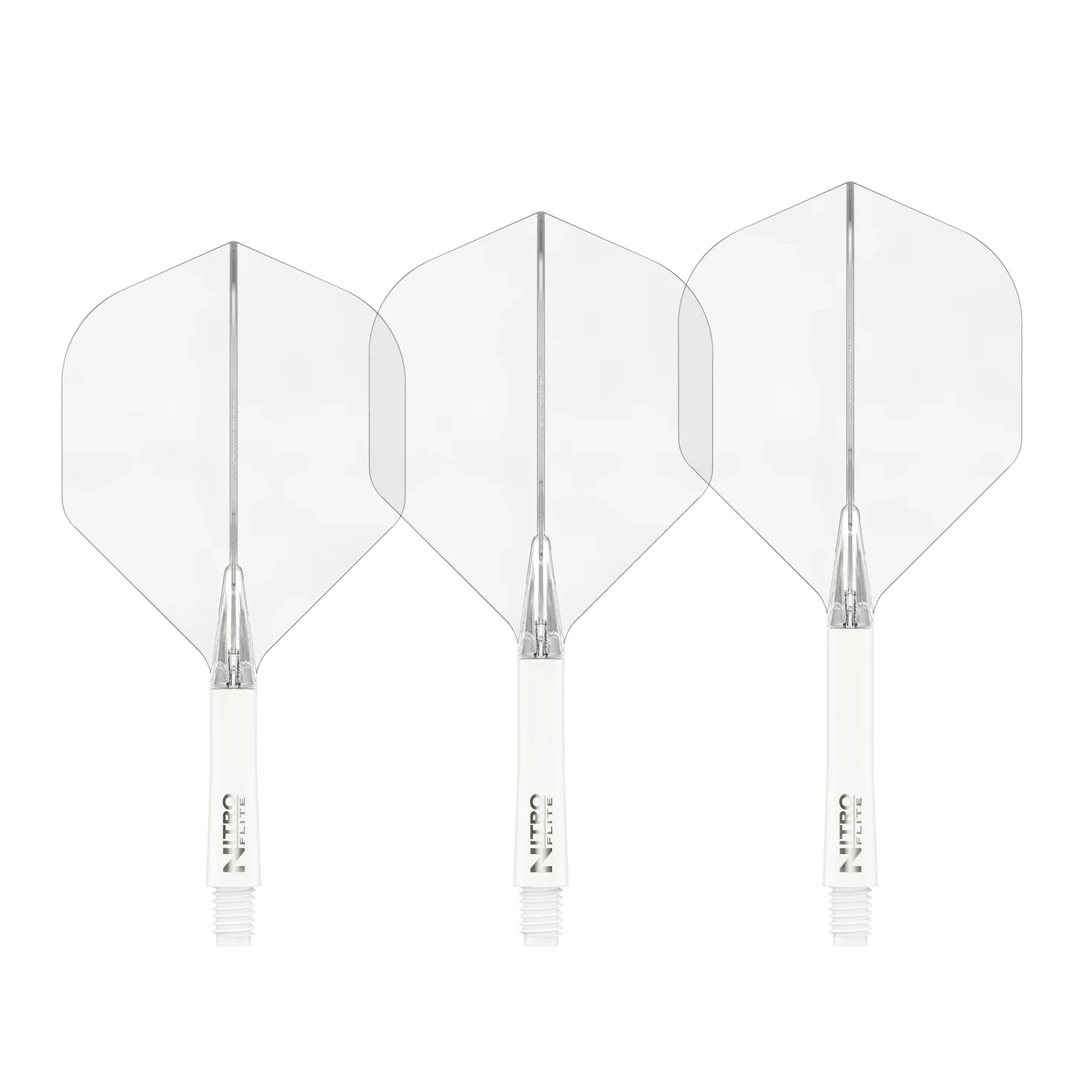 Red Dragon Nitro Flite - Integrated Flight & Shaft White & Clear