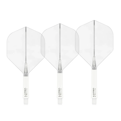 Red Dragon Nitro Flite - Integrated Flight & Shaft White & Clear