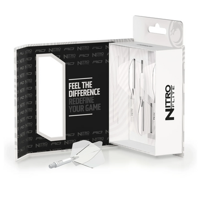 Red Dragon Nitro Flite - Integrated Flight & Shaft White & Clear