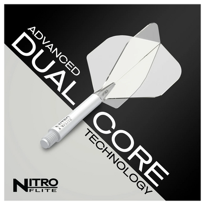 Red Dragon Nitro Flite - Integrated Flight & Shaft White & Clear
