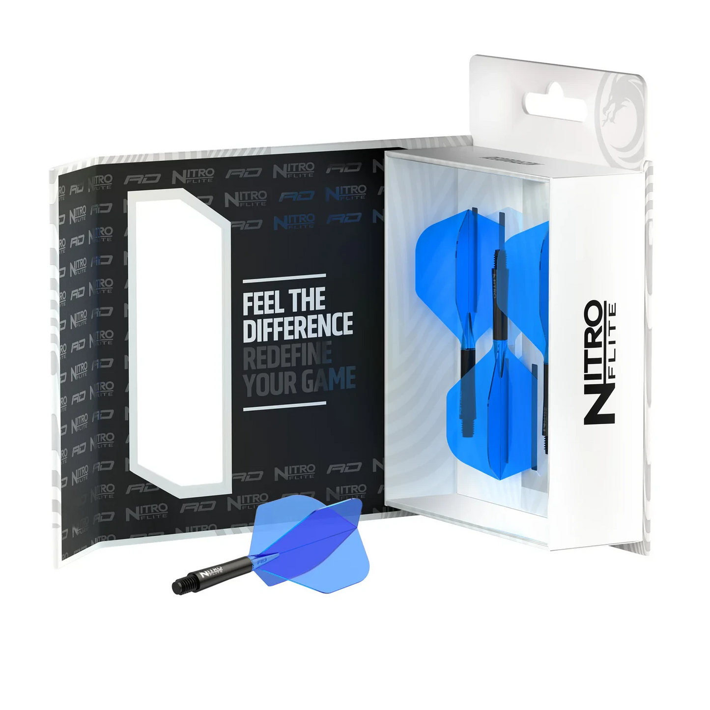 Red Dragon Nitro Flite - Integrated Flight & Shaft Black & Blue 