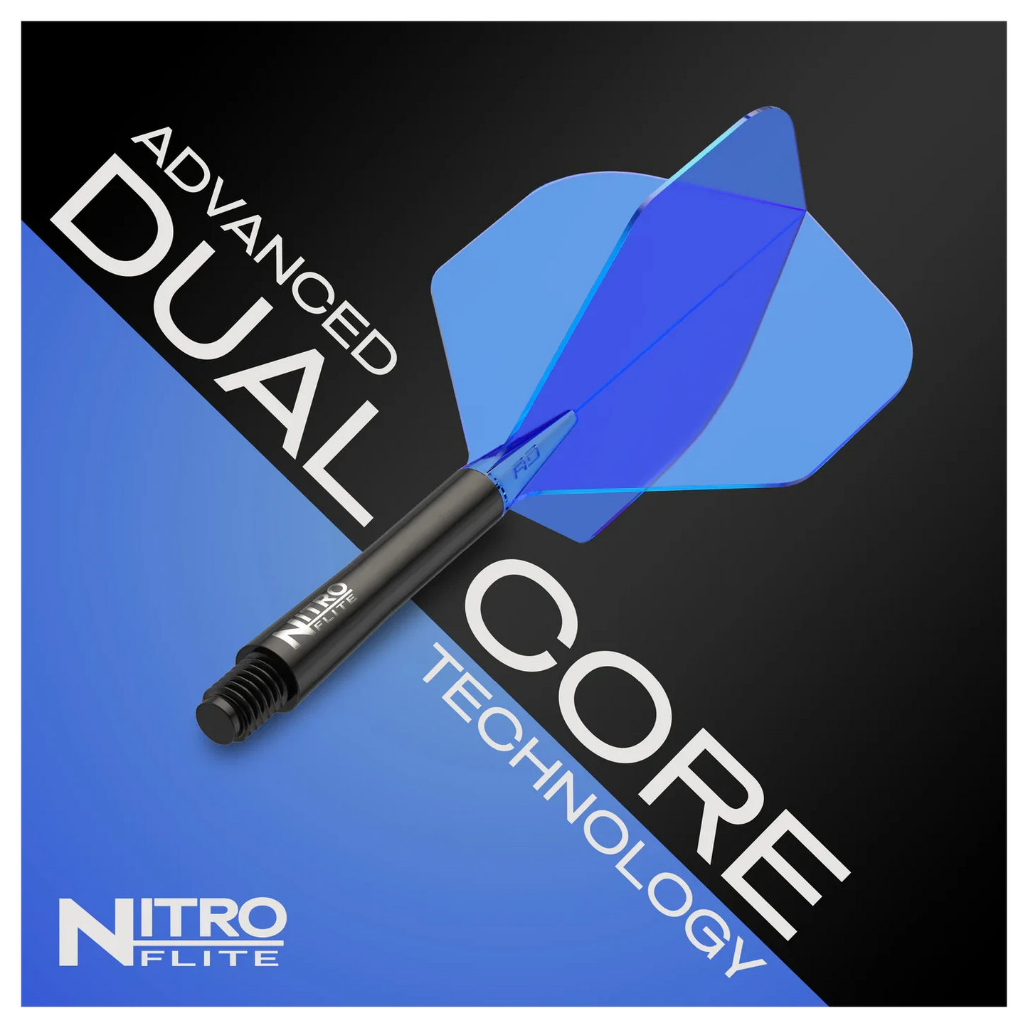 Red Dragon Nitro Flite - Integrated Flight & Shaft Black & Blue 