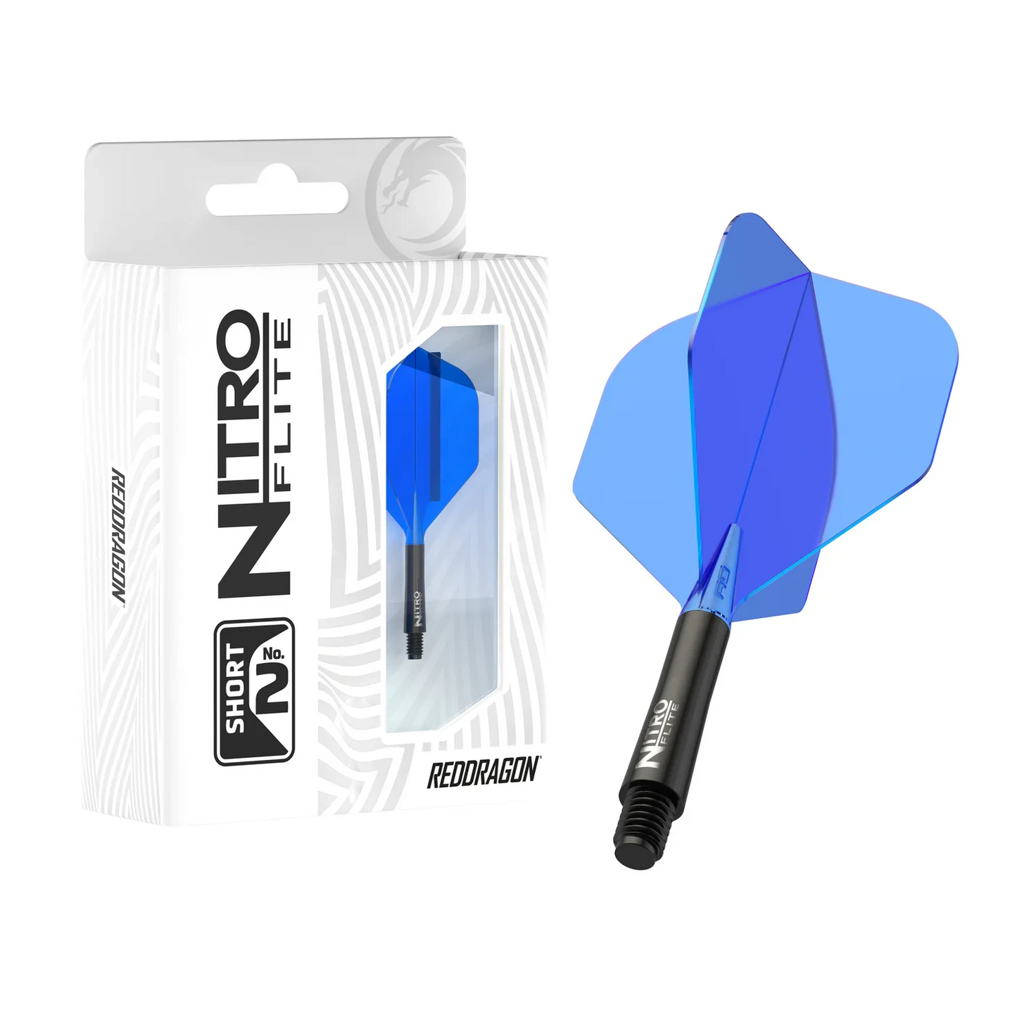 Red Dragon Nitro Flite - Integrated Flight & Shaft Black & Blue Short #2