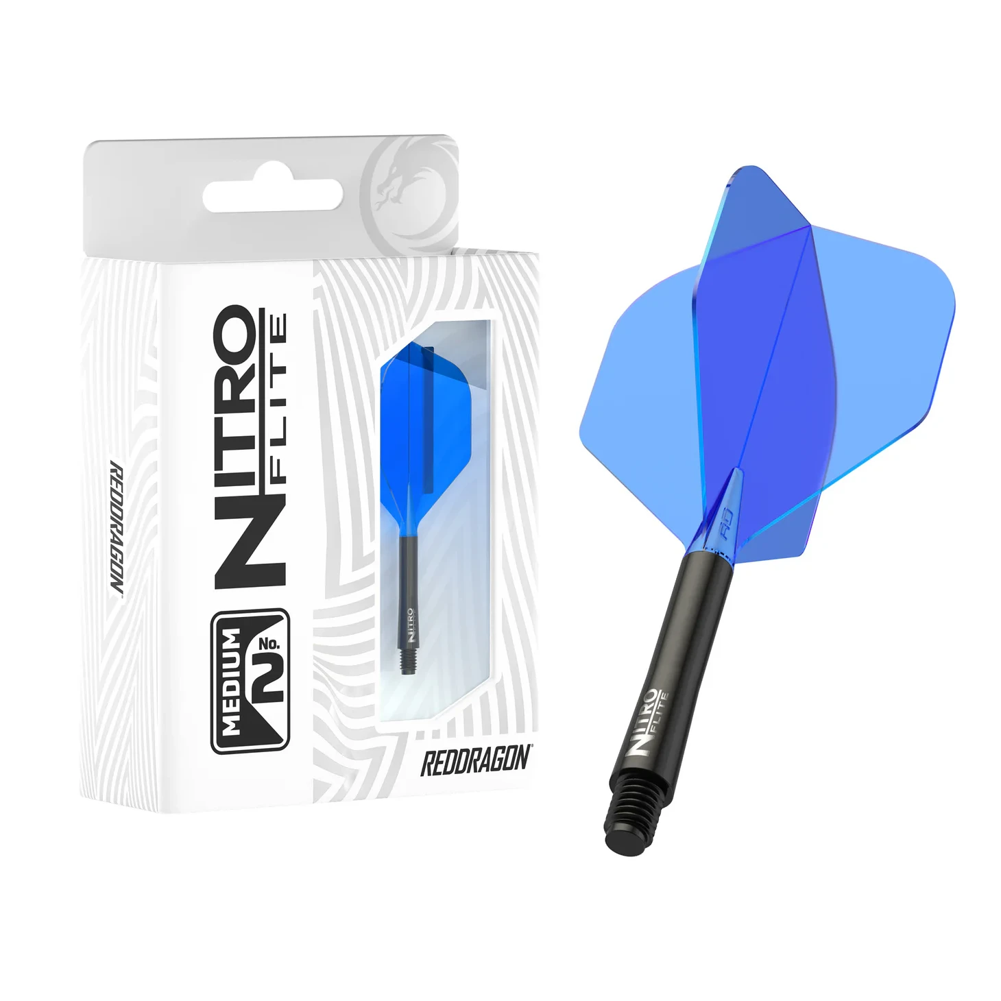 Red Dragon Nitro Flite - Integrated Flight & Shaft Black & Blue Med #2