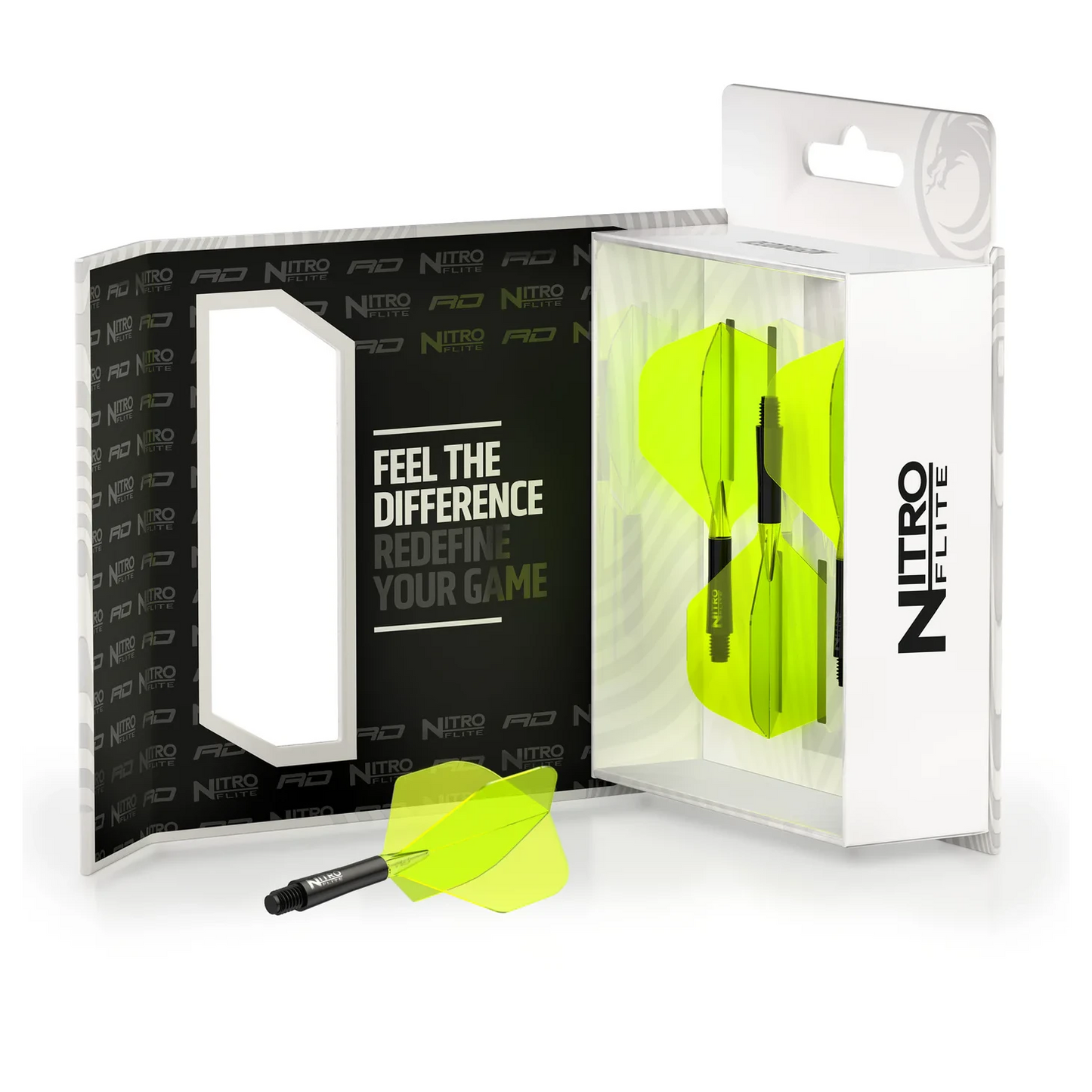 Red Dragon Nitro Flite - Integrated Flight & Shaft Black & Yellow 