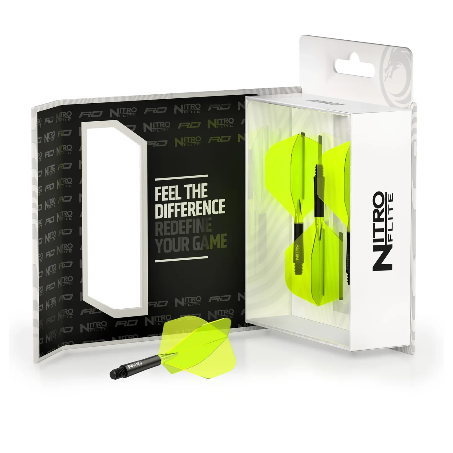 Red Dragon Nitro Flite - Integrated Flight & Shaft Black & Yellow 