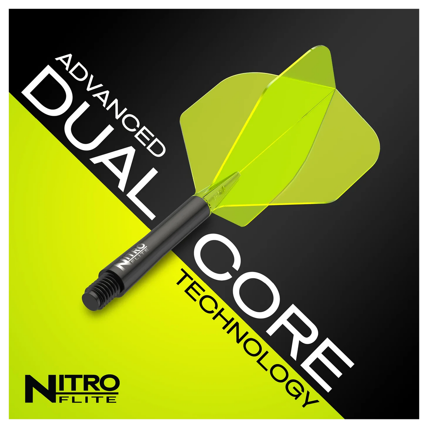 Red Dragon Nitro Flite - Integrated Flight & Shaft Black & Yellow 