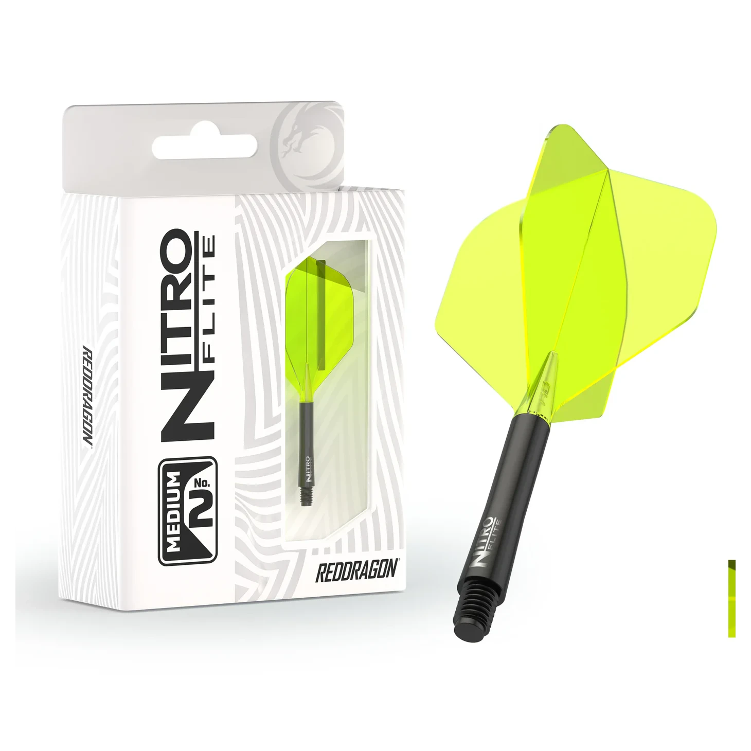 Red Dragon Nitro Flite - Integrated Flight & Shaft Black & Yellow Med #2