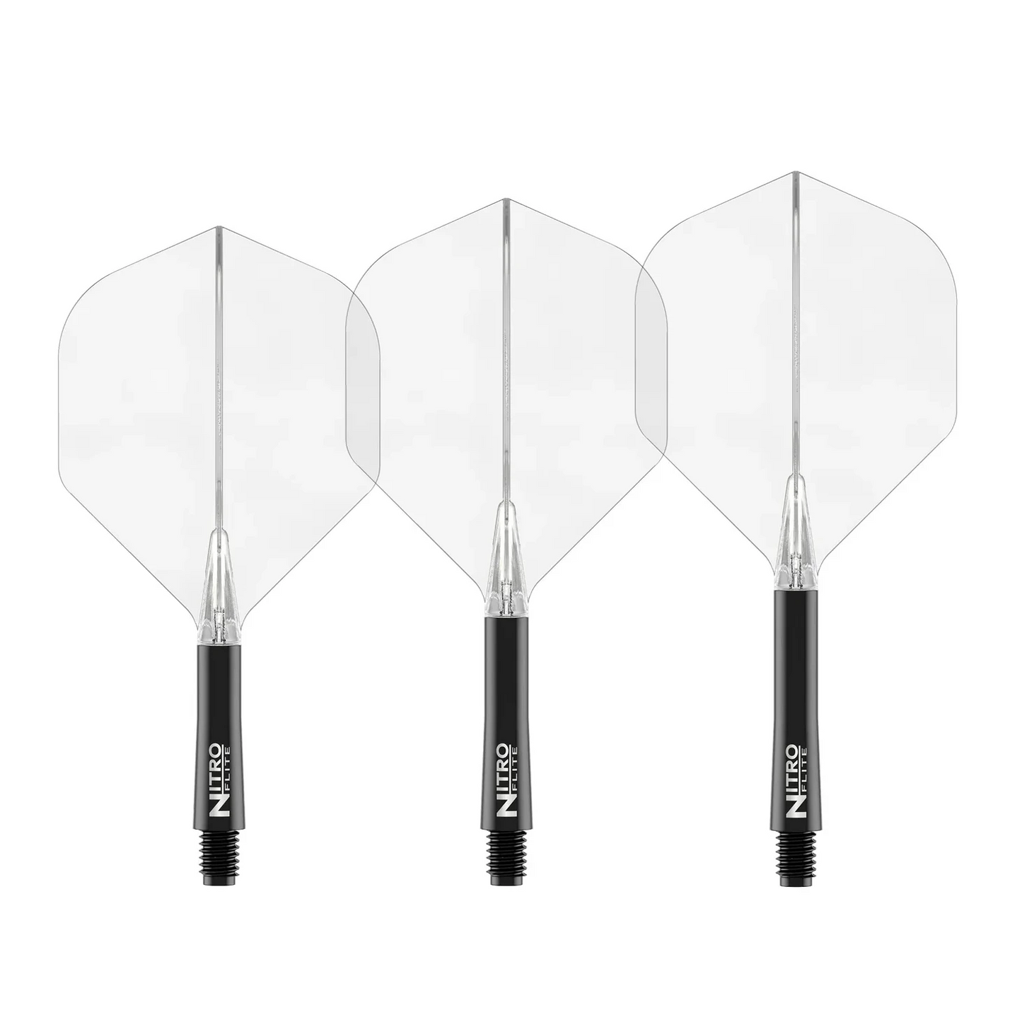 Red Dragon Nitro Flite - Integrated Flight & Shaft Black & Clear