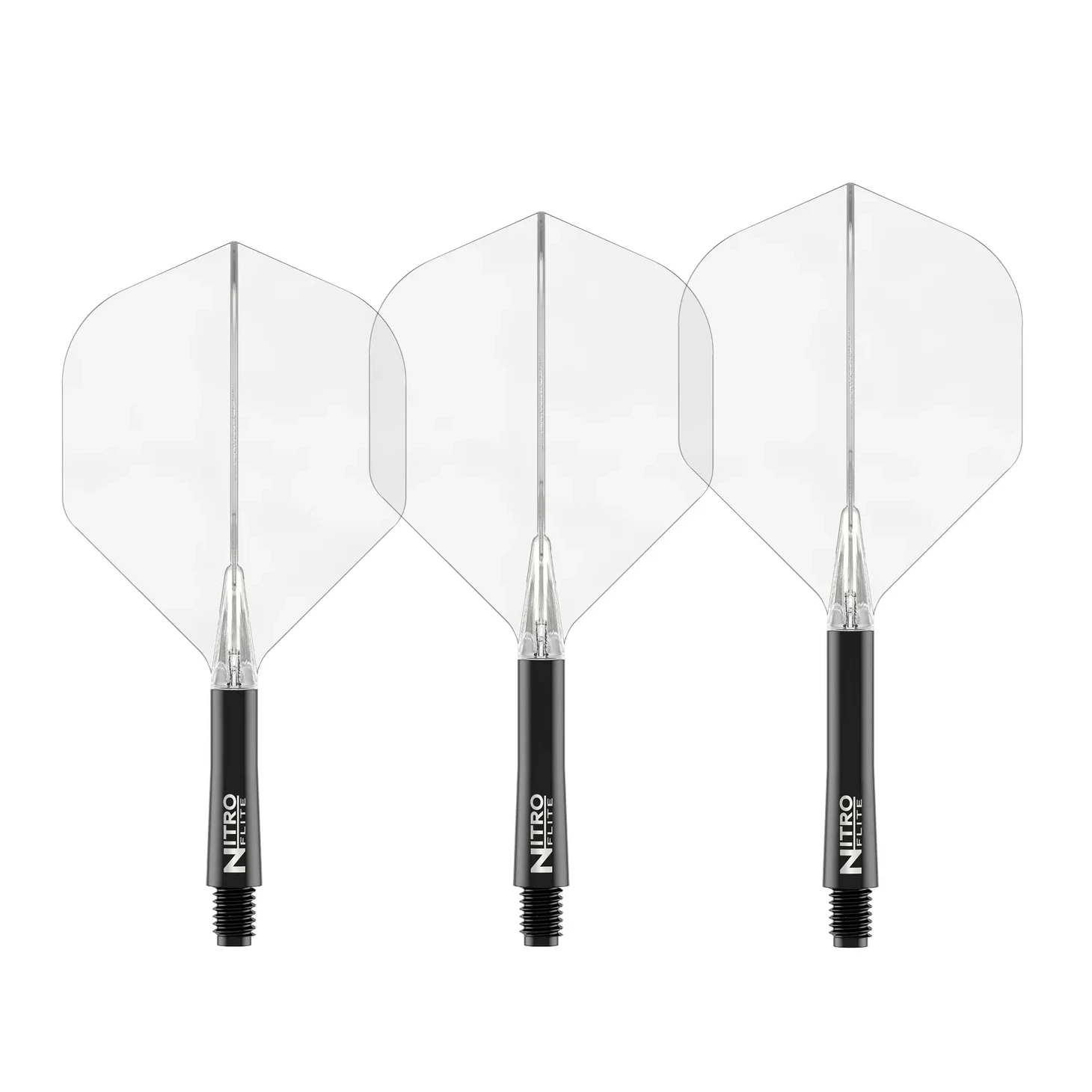 Red Dragon Nitro Flite - Integrated Flight & Shaft Black & Clear