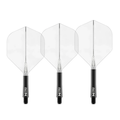 Red Dragon Nitro Flite - Integrated Flight & Shaft Black & Clear