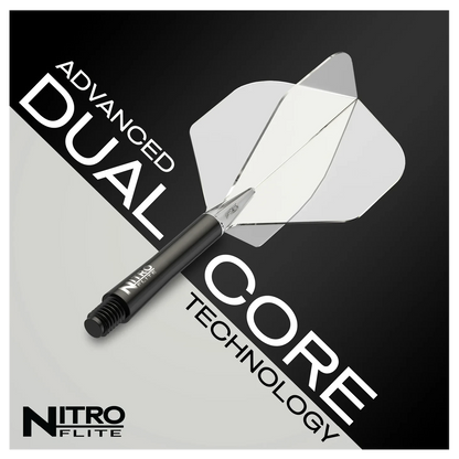 Red Dragon Nitro Flite - Integrated Flight & Shaft Black & Clear