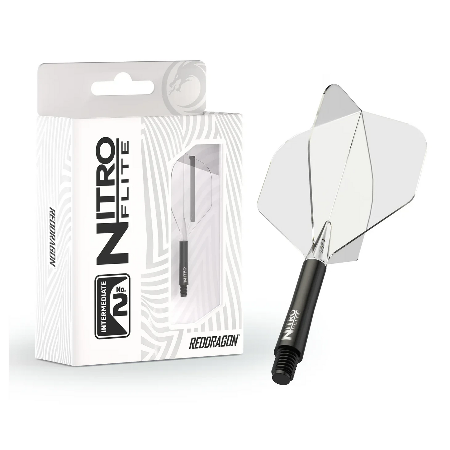 Red Dragon Nitro Flite - Integrated Flight & Shaft Black & Clear Inter #2