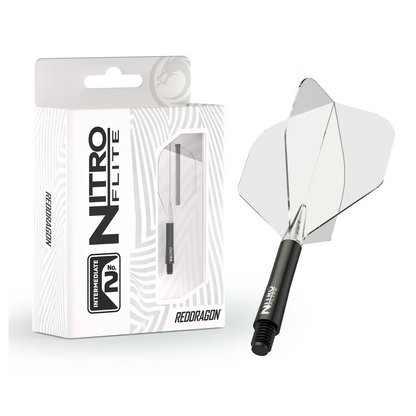 Red Dragon Nitro Flite - Integrated Flight & Shaft Black & Clear Inter #2