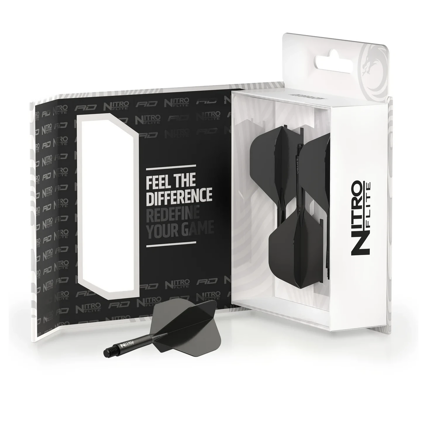 Red Dragon Nitro Flite - Integrated Flight & Shaft Black & Black