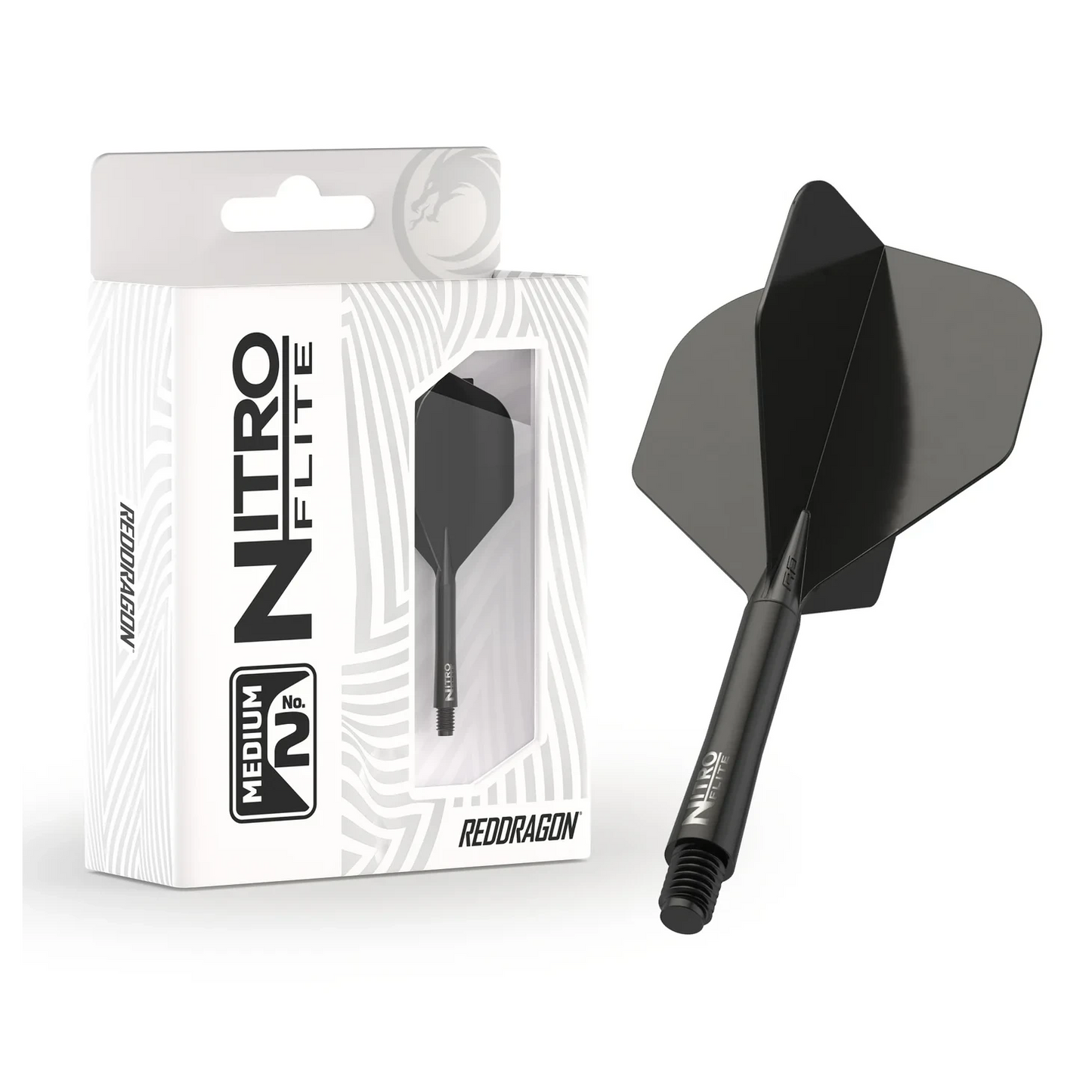 Red Dragon Nitro Flite - Integrated Flight & Shaft Black & Black Med #2