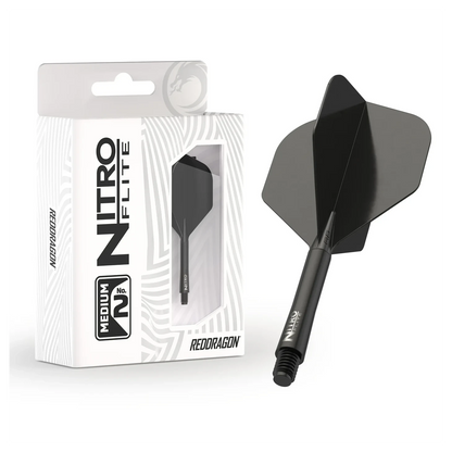 Red Dragon Nitro Flite - Integrated Flight & Shaft Black & Black Med #2
