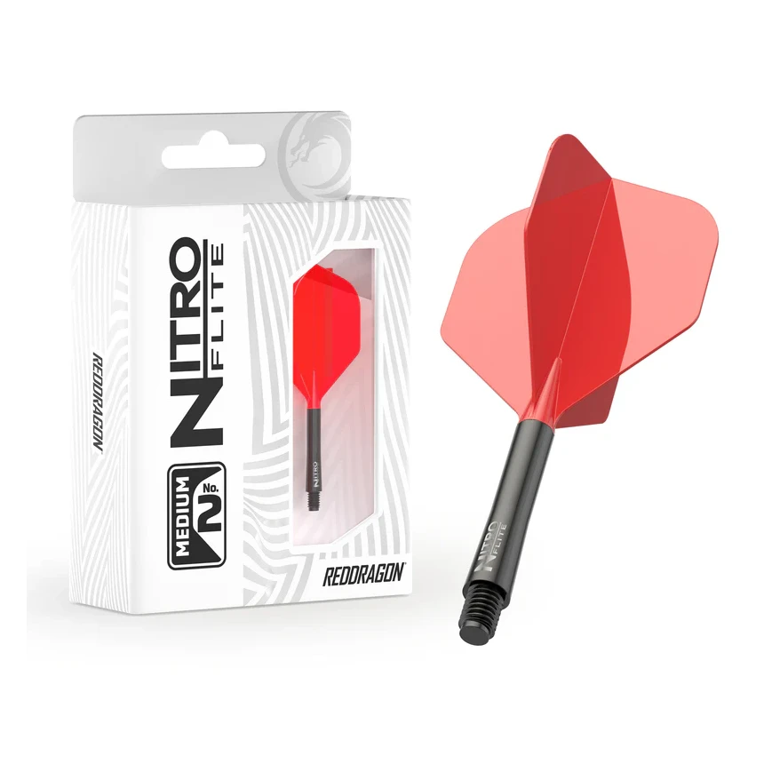 Red Dragon Nitro Flite - Integrated Flight & Shaft Black & Red Med #2