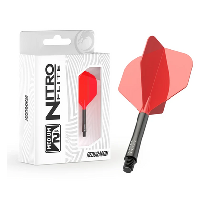Red Dragon Nitro Flite - Integrated Flight & Shaft Black & Red Med #2
