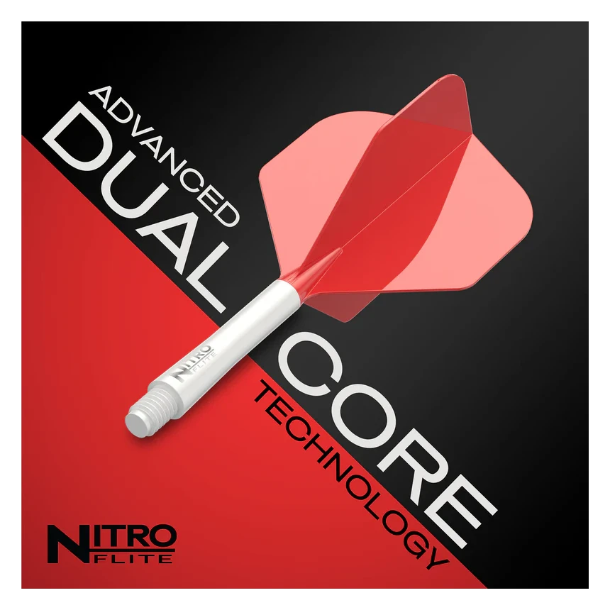Red Dragon Nitro Flite - Integrated Flight & Shaft White & Red #2