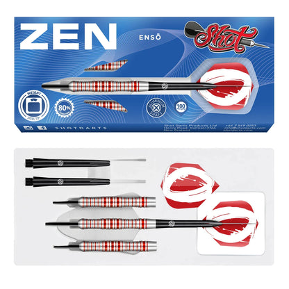 Shot Zen Enso 24g 80% Tungsten Steel Tip Darts