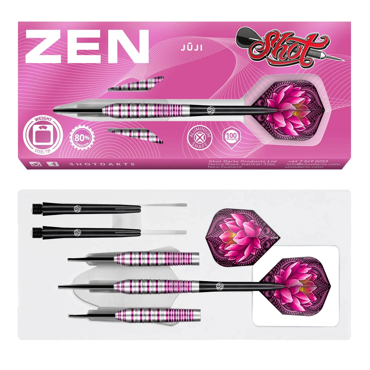 Shot Zen Juji 23g 80% Tungsten Steel Tip Darts