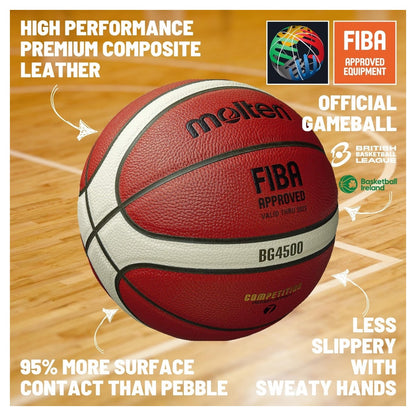 Molten BG4500 Basketball - 12 Panel - Premium Composite Leather