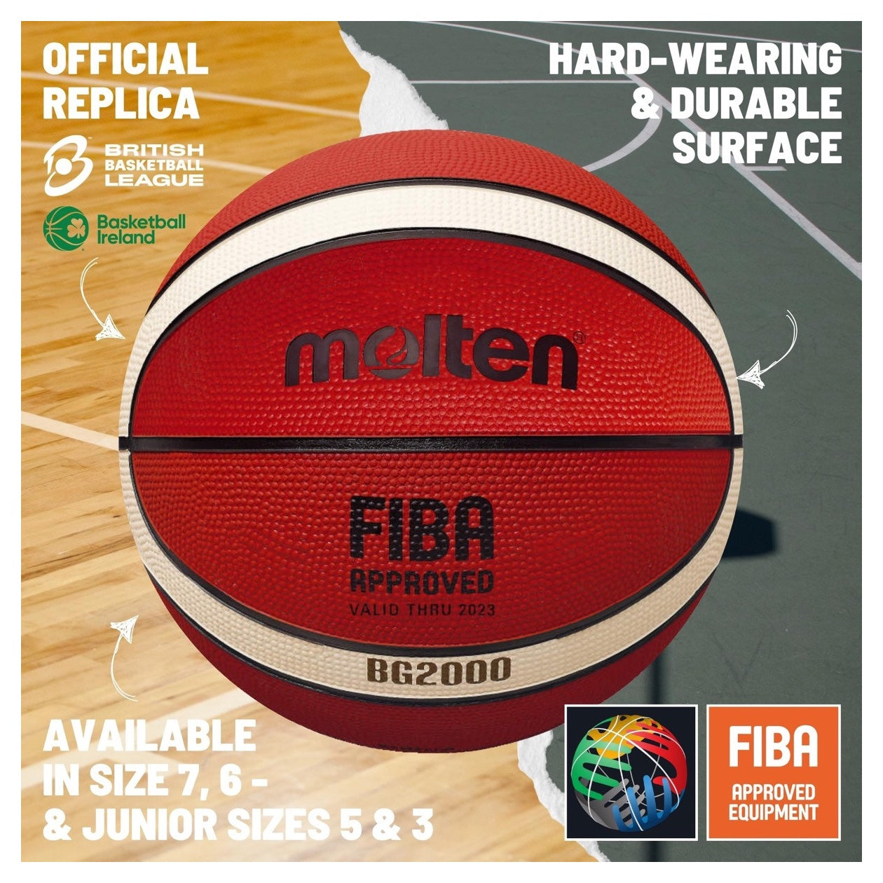 Molten BG2000 Basketball (Indoor & Outdoor)