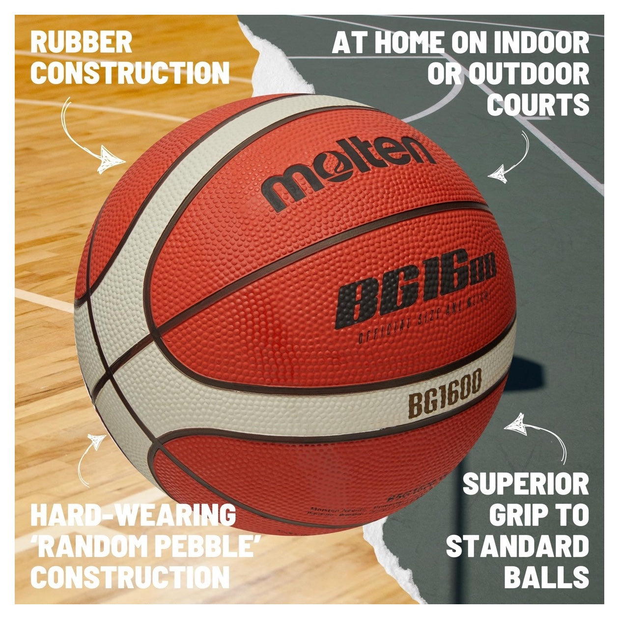 Molten BG1600 Basketball (Indoor & Outdoor) 