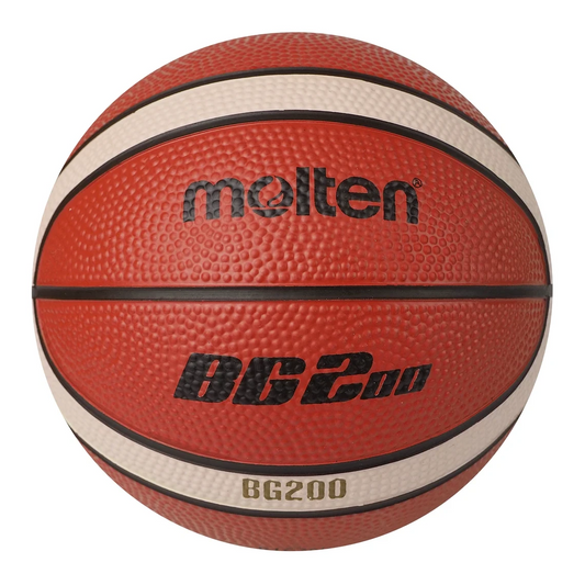 Molten B1G200 Basketball - 12 Panel Rubber (Indoor & Outdoor) - Size 1 Kids