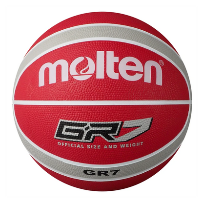 Molten BGR Rubber Basketball White/Red/Silver