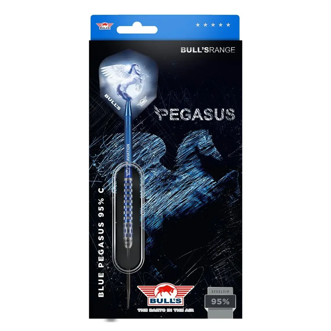 Bulls NL Blue Pegasus C 95% Tungsten Steel Tip Darts